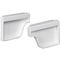 GUTTER END CAP SET WHITE VINYL