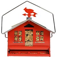 RED SQUIRREL RESISTANT BIRD FEEDER