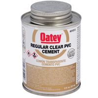 Oatey 31013 Solvent Cement, 8 oz Can, Liquid, Clear