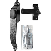 DOOR LATCH PUSH BTN COLNL BLK