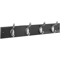 18" BLK Coat Hook Rail