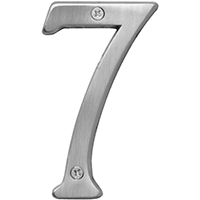 4" METAL NUMBER SATIN NICKEL #7