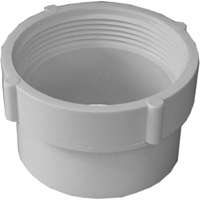 CANPLAS 193703S Cleanout Adapter, 3 in, Spigot x FNPT, PVC, White