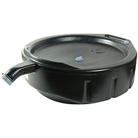 FloTool Super-Duty 11838 Oil Drain Pan, 15 qt Capacity, Polyethylene, Black