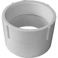 CANPLAS 192894 Pipe Adapter, 4 in, FNPT x Hub, PVC, White