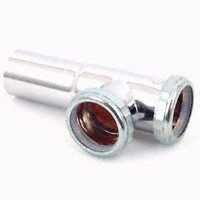 END OUTLETT TEE 1-1/2 CHROME