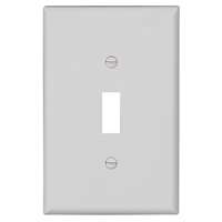 Eaton Wiring Devices PJ1W Mid-Size Wallplate, 1-Gang, Polycarbonate, White