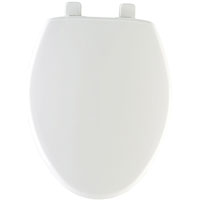 Mayfair 180SLOW000 Toilet Seat, Elongated, Plastic, White