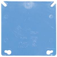 COVER BOX SQ PVC 2G BLANK BLUE