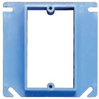 Carlon A410R-CAR Electrical Box Cover, 4 in L, 4 in W, Square, PVC, Blue