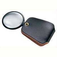 GENERAL 532 Pocket Reading Magnifier, 1 in Mirror, 2.5X Magnification, 4 in