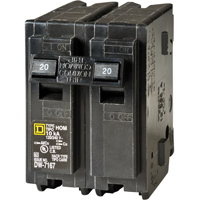 BKR SQ. D HOM 2P 20A 2"