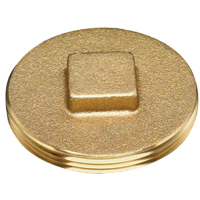 Oatey 42369 Cleanout Pipe Plug, 1-1/2 in, Raised Head, Brass