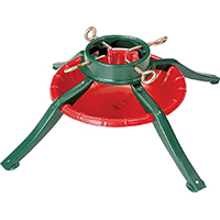 National Holidays 95-6464 Tree Stand, 7-1/4 in H, Steel, Green/Red,