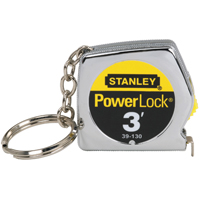 STANLEY 39-130 Measuring Tape, 3 ft L Blade, 1/4 in W Blade, Steel Blade,