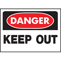 512 DANGERKEEPOUT OSHA SIGN