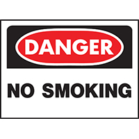 SIGN OSHA DANGER NO SMOKING