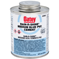 Oatey 30893 Solvent Cement, 16 oz Can, Liquid, Blue