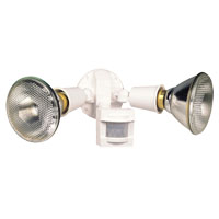 Heath Zenith HZ-5408-WH Motion Activated Security Light, Incandescent Lamp,