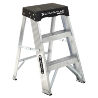 Louisville AS3002 Step Ladder, 300 lb Weight Capacity, 1-Step, Aluminum