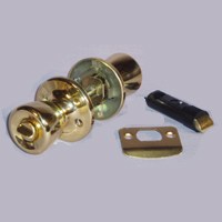 BRASS DOOR LOCKSET 2-3/8IN