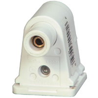 LAMPHOLDER FLUOR SLM PLUNG WHT