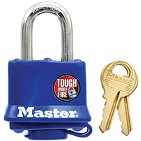 Master Lock 312D Keyed Padlock, 1-9/16 in W x 1-1/2 in H Body, 1-1/16 in H