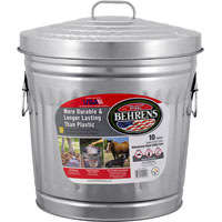 CAN TRASH-UTILITY STEEL 10 GAL