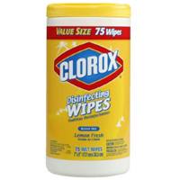 Clorox 01628 Disinfecting Wipes Can, Liquid, Citrus, White