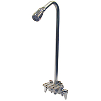 FAUCET UTIL SHOWER W/SOAP DISH
