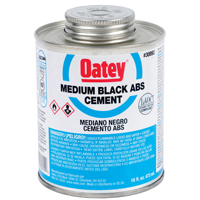 Oatey 30999 Solvent Cement, Opaque Liquid, Black, 4 oz Can