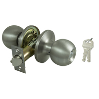 ProSource Entry Knob Lockset, T3 Tubular, Stainless Steel