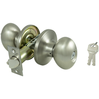 KNOB ENTRY TYL TUBULAR SATIN