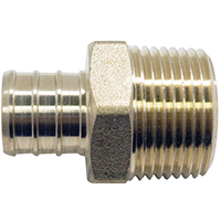 ADAPTER PEX 1IN BRASS MALE