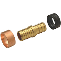 COUPLING PEX TRANS BRASS 1/2IN