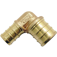 ELBOW PEX 1/2 X 3/4 INCH BRASS
