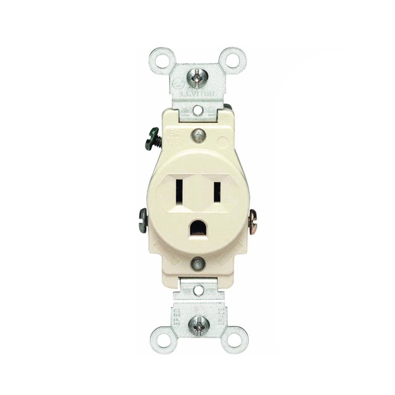 15A SINGLE OUTLET IVORY