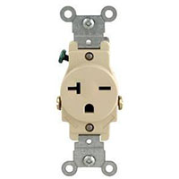 RECEPTACLE SINGLE 20A IVORY