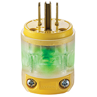 3P MALE PLUG 15A-125V LIGHTED