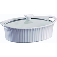 BAKING DISH WHT 2-1/2QT OVAL