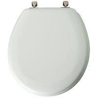 TOILET SEAT ROUND NICKEL HINGE