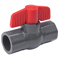 PVC BALL VALVE 1-1/2 SCH80 SOL