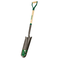 Spade For Drain W/wood D-handle