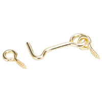 HOOK/EYE SOLID BRASS 1-1/2IN