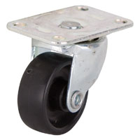 CASTER PLATE 1-1/4IN ZINC/BLK