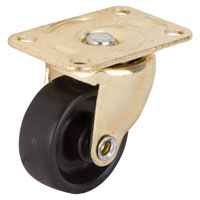 CASTER PLATE 1-1/4IN BRS/BLK