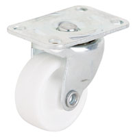 CASTER PLATE 1-1/4IN ZINC/WHT