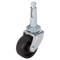 CASTER STEM 1-1/4IN ZINC/BLK