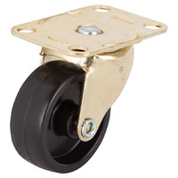 CASTER PLATE 1-5/8IN BRS/BLK