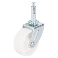 CASTER STEM SWIVL 2IN ZINC/WHT